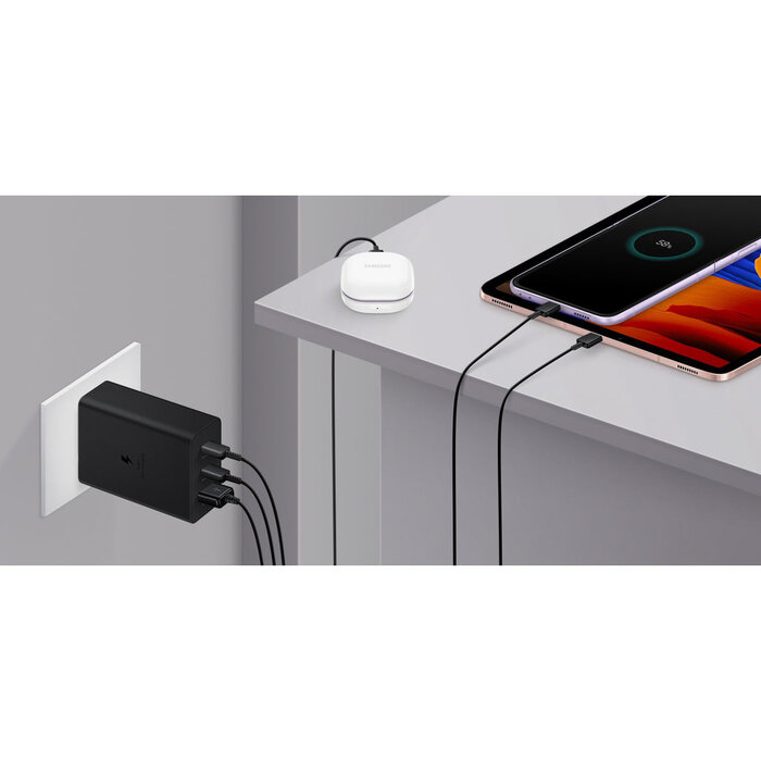 Samsung Samsung 65W Trio Snellader - 2x USB-C & 1x USB-A - Zwart (EP-T6530)