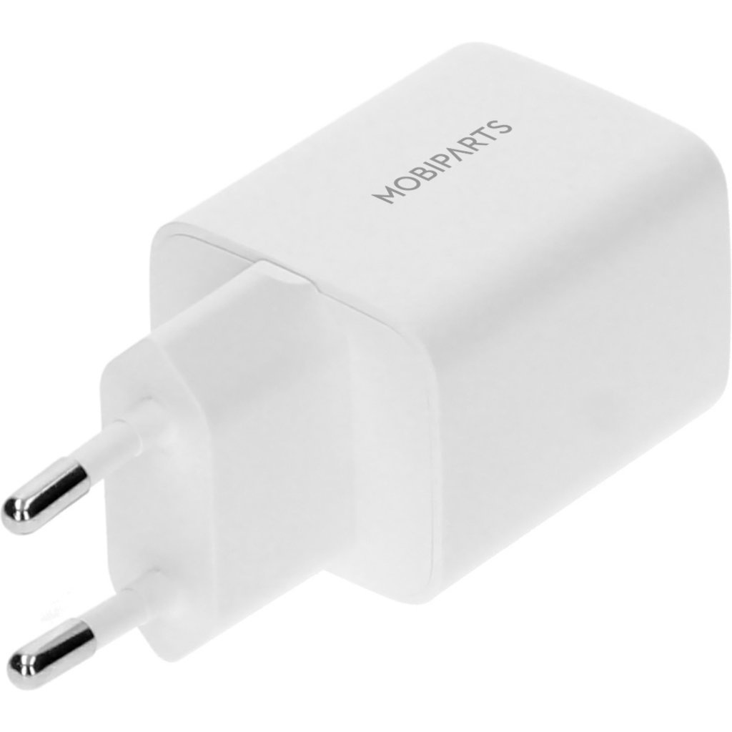 Mobiparts Mobiparts 35W GaN Dual USB-C Snellader - Power Delivery - Wit