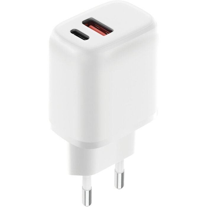 Mobiparts Mobiparts Wall Charger Dual USB-C/USB-A 20W White (Bulk)