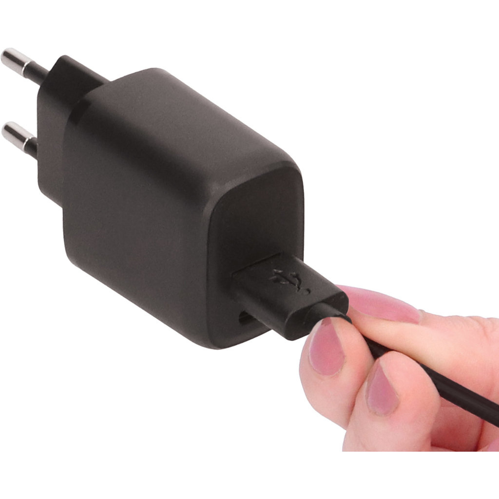 Mobiparts Mobiparts Dual Wandlader 20W USB-C & USB-A + Micro USB Kabel - Zwart
