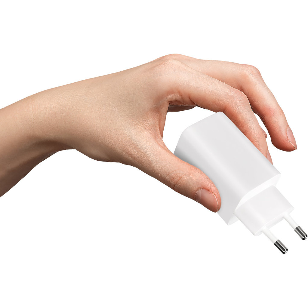 Mobiparts Mobiparts 65W GaN Snellader - 3 Poorten (2x USB-C, 1x USB-A) - Wit
