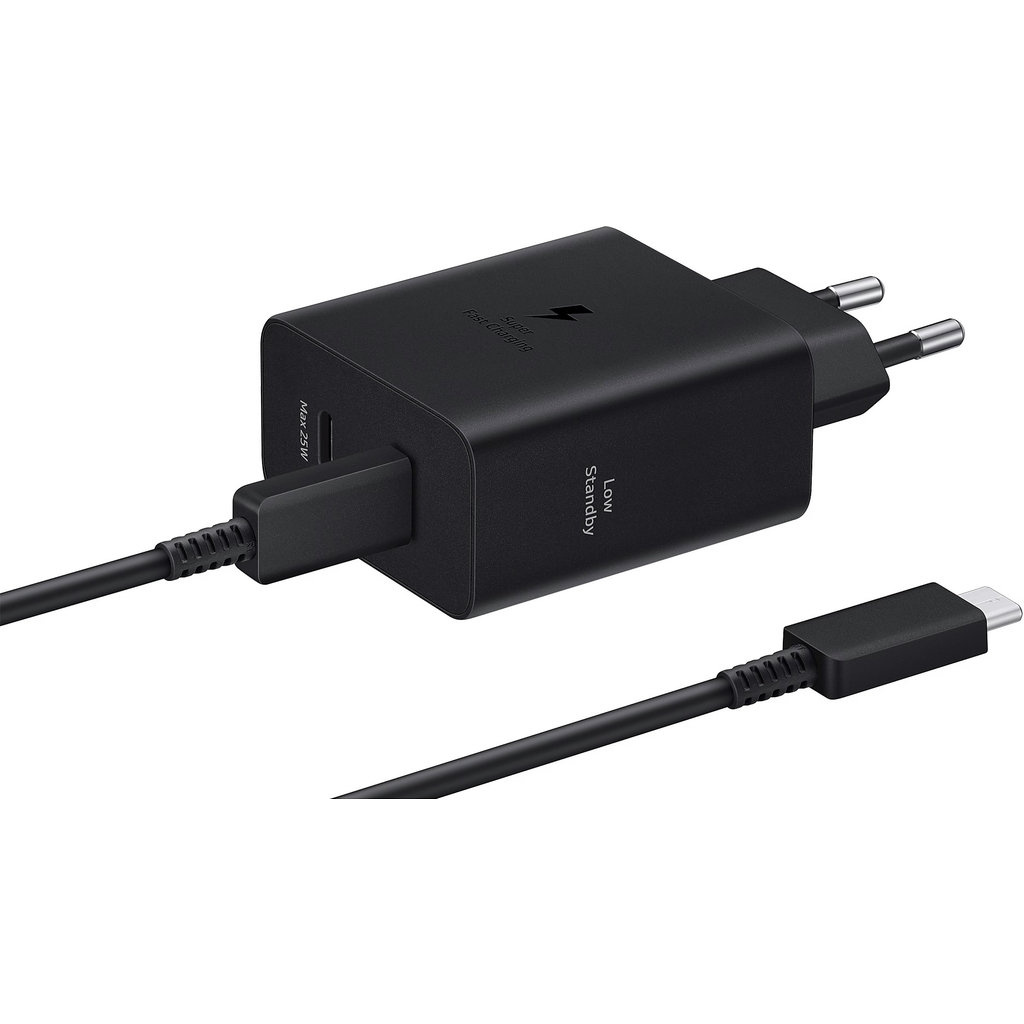 Samsung Originele Samsung Duo Power Adapter 50W met USB-C Kabel - Zwart