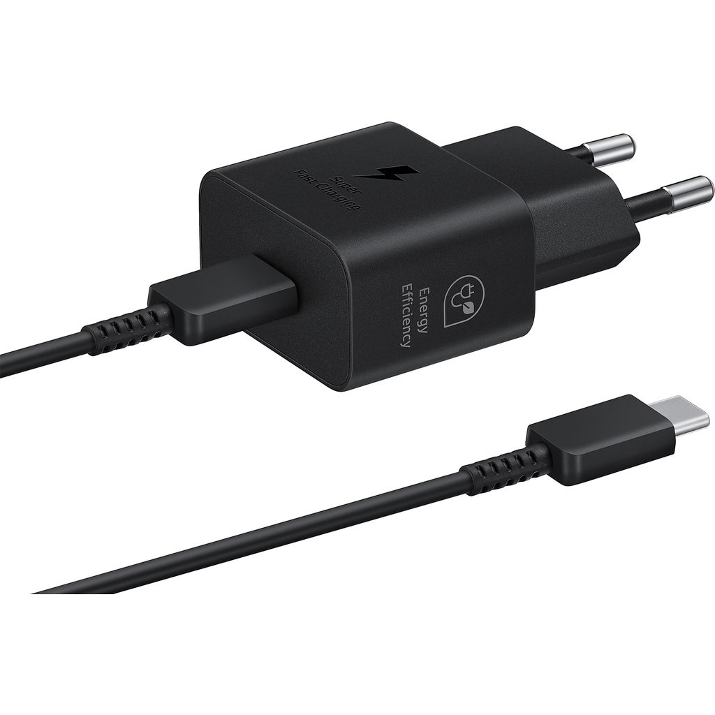 Samsung Originele Samsung 25W GaN USB-C Snellader met Kabel - Zwart (EP-T2510)
