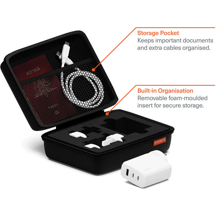 Cygnett Cygnett Voyager 67W Multiport GaN Travel Wall Charger White