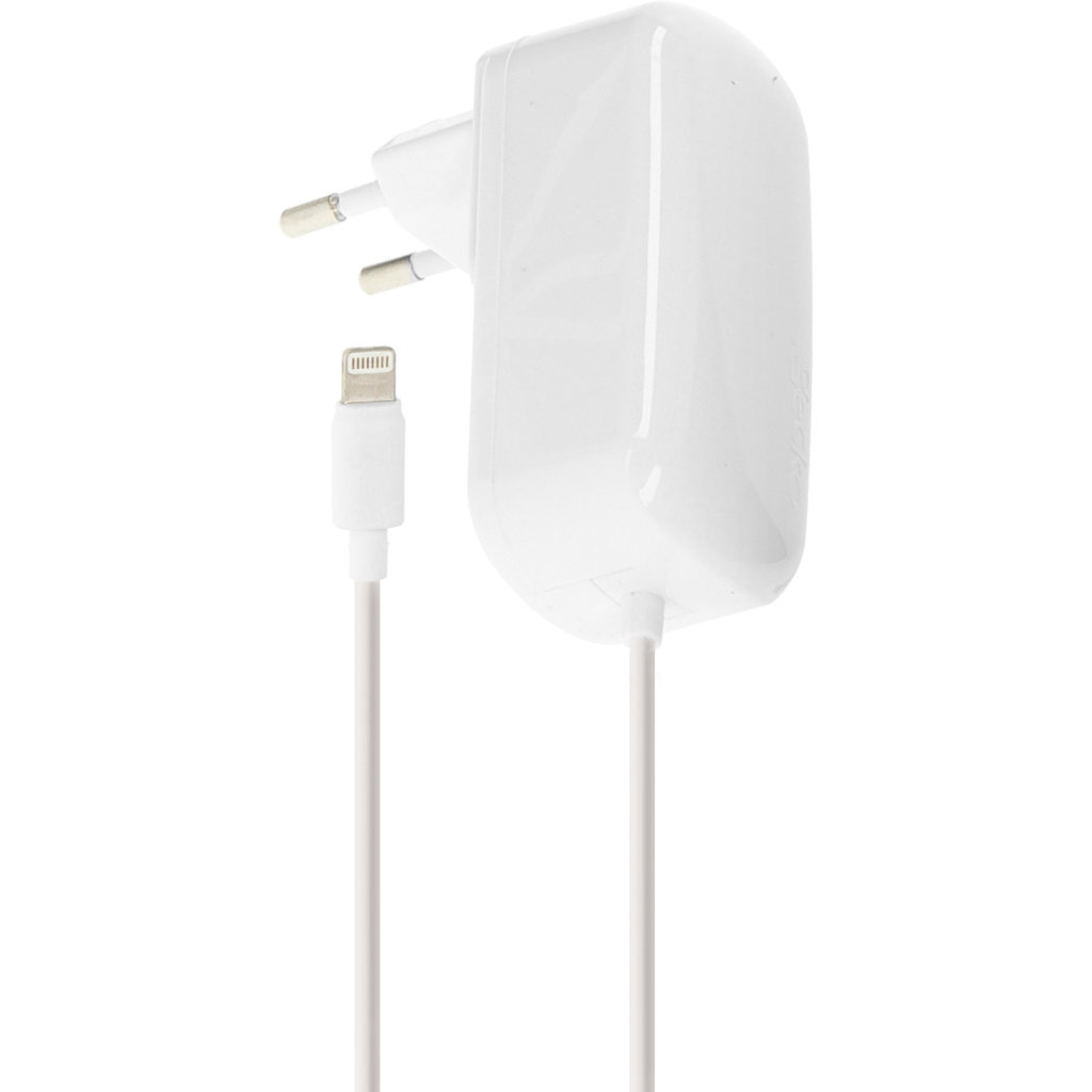 Gecko Gecko Reislader met Lightning Kabel - 2.1A - 1,5 Meter - Wit
