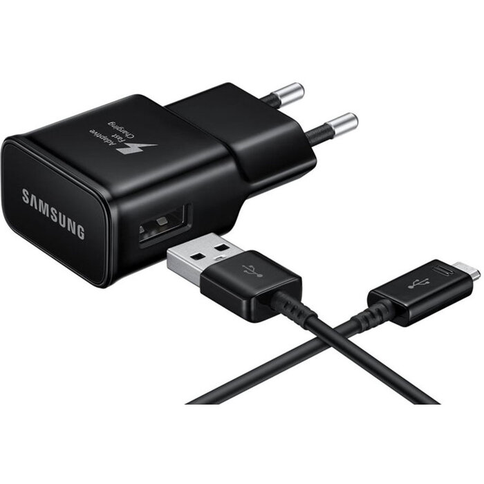 Samsung Samsung Fast Charge Travel Adapter 2A inclusief USB-A naar USB-C kabel 1 meter Zwart