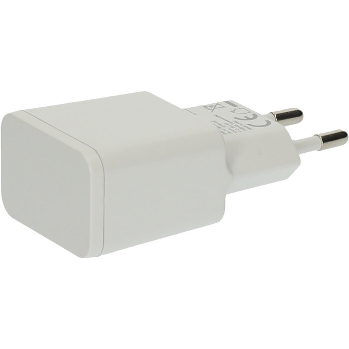 Quick & Easy Dubbele USB Wandoplader 2.4A - Wit - Voordeelverpakking (5-Pack)