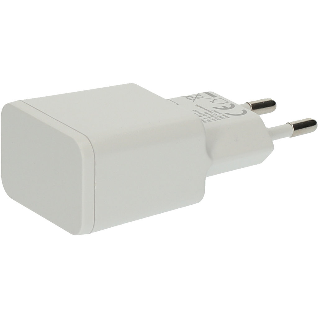 Quick & Easy Dubbele USB Wandoplader 2.4A - Wit - Voordeelverpakking (5-Pack)