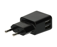 Quick & Easy Quick & Easy USB Muuroplader 2.4A Dual Port - 5-Pack Zwart