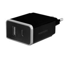 Mobiparts Mobiparts Dual USB-A & USB-C Wandlader - 12W - 2.4A - Zwart