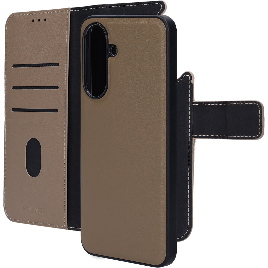 Mobiparts Mobiparts 2-in-1 Leren Wallet Case voor Samsung Galaxy A37 - Taupe