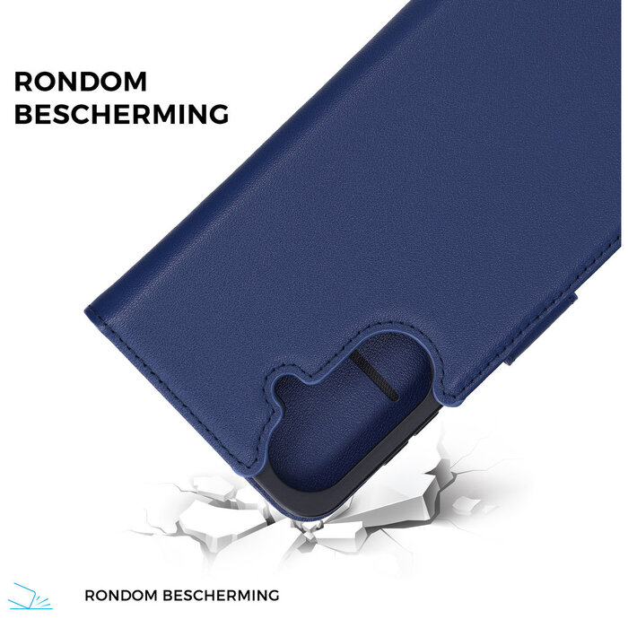 Mobiparts Mobiparts Lederen Wallet Case voor Samsung Galaxy A37 - Blauw