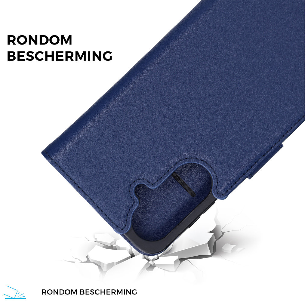 Mobiparts Mobiparts Lederen Wallet Case voor Samsung Galaxy A37 - Blauw