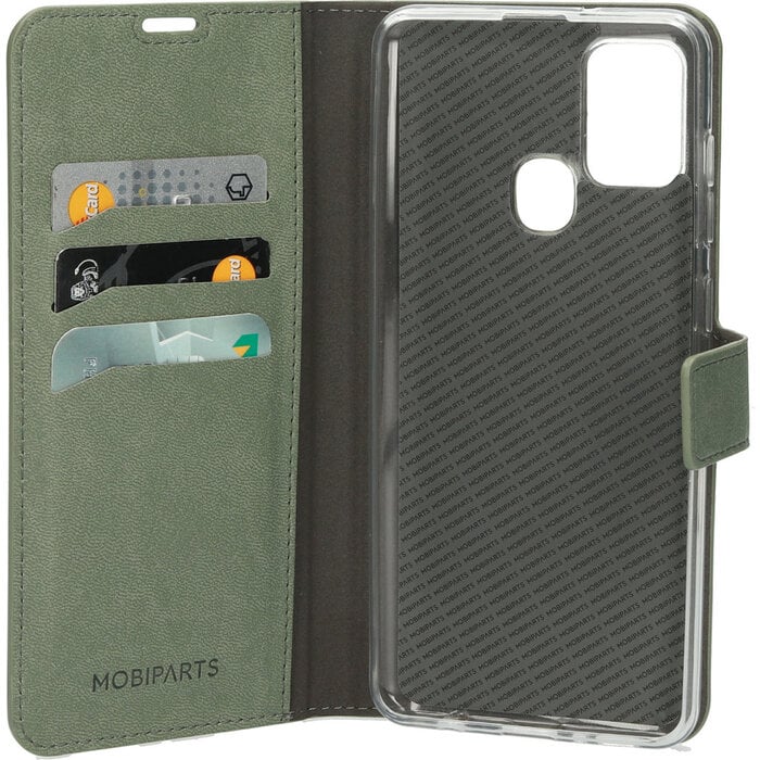 Mobiparts Mobiparts Classic Wallet Case Samsung Galaxy A21s (2020) Stone Green