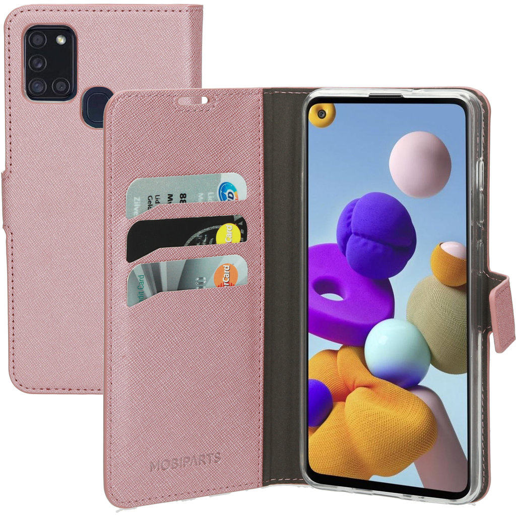 Mobiparts Mobiparts Saffiano Wallet Case voor Samsung Galaxy A21s - Roze