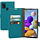 Mobiparts Saffiano Wallet Case voor Samsung Galaxy A21s - Turquoise