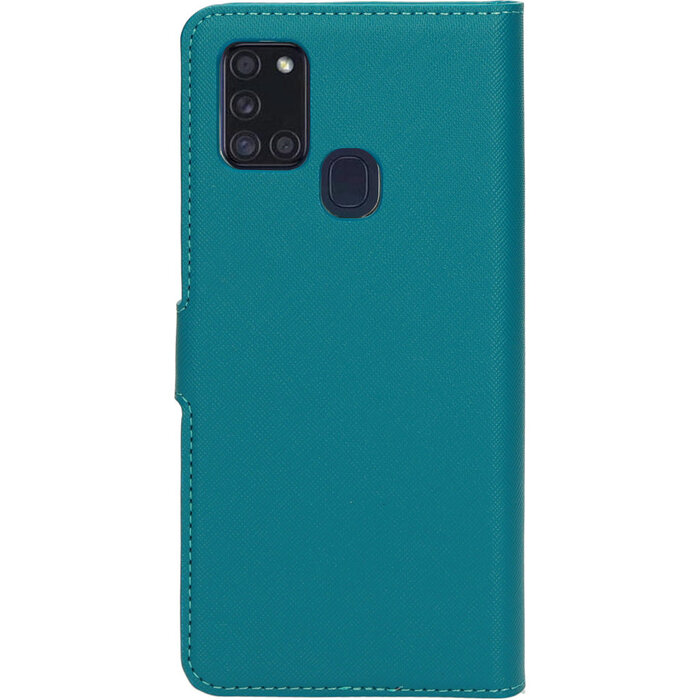 Mobiparts Mobiparts Saffiano Wallet Case voor Samsung Galaxy A21s - Turquoise