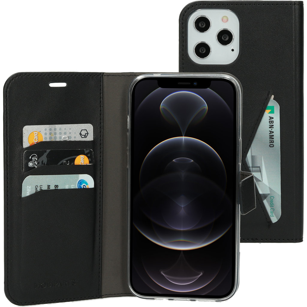 Mobiparts Mobiparts Classic Wallet Case voor iPhone 12 Pro Max - Zwart