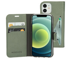 Mobiparts Mobiparts Classic Wallet Case voor iPhone 12 Mini - Stone Green