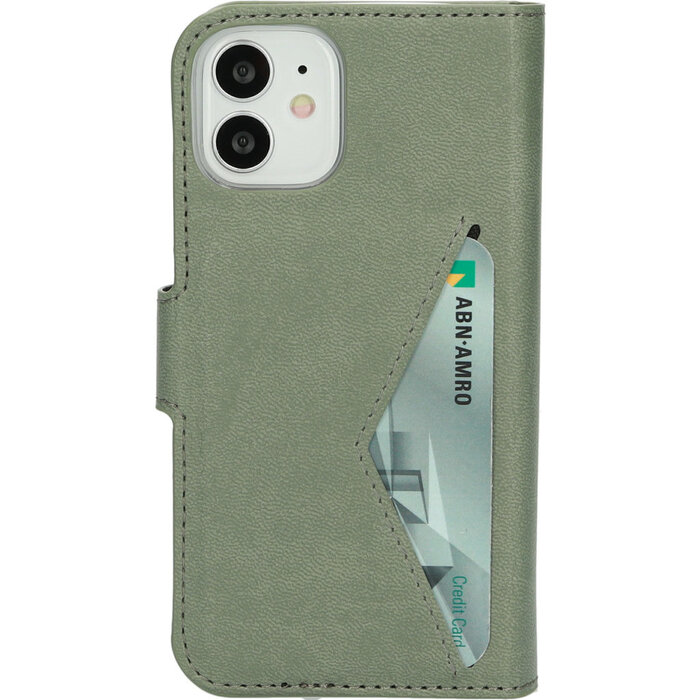 Mobiparts Mobiparts Classic Wallet Case voor iPhone 12 Mini - Stone Green
