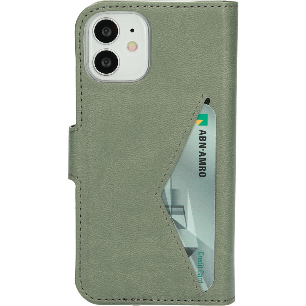 Mobiparts Mobiparts Classic Wallet Case voor iPhone 12 Mini - Stone Green