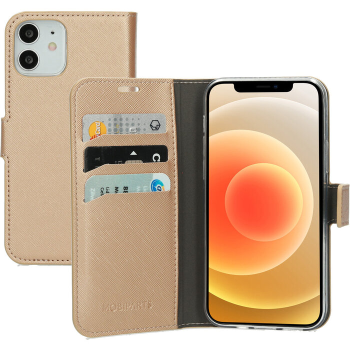 Mobiparts Mobiparts Saffiano Wallet Case voor iPhone 12 / 12 Pro - Koper