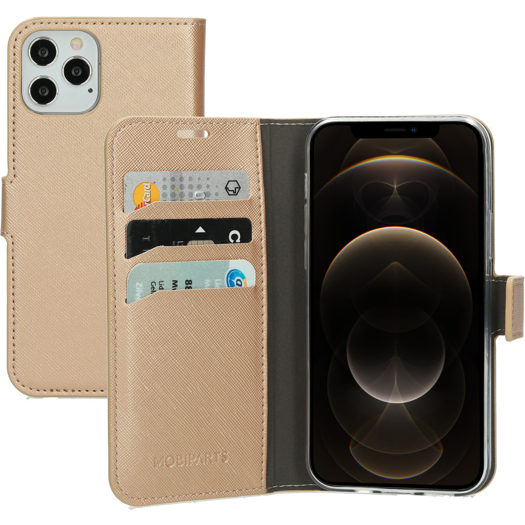 Mobiparts Mobiparts Saffiano Wallet Case voor iPhone 12 / 12 Pro - Koper