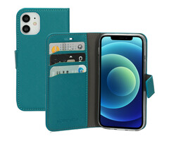Mobiparts Mobiparts Saffiano Wallet Case voor Apple iPhone 12 Mini - Turquoise