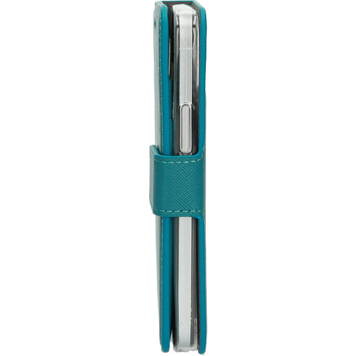 Mobiparts Mobiparts Saffiano Wallet Case voor Apple iPhone 12 Mini - Turquoise