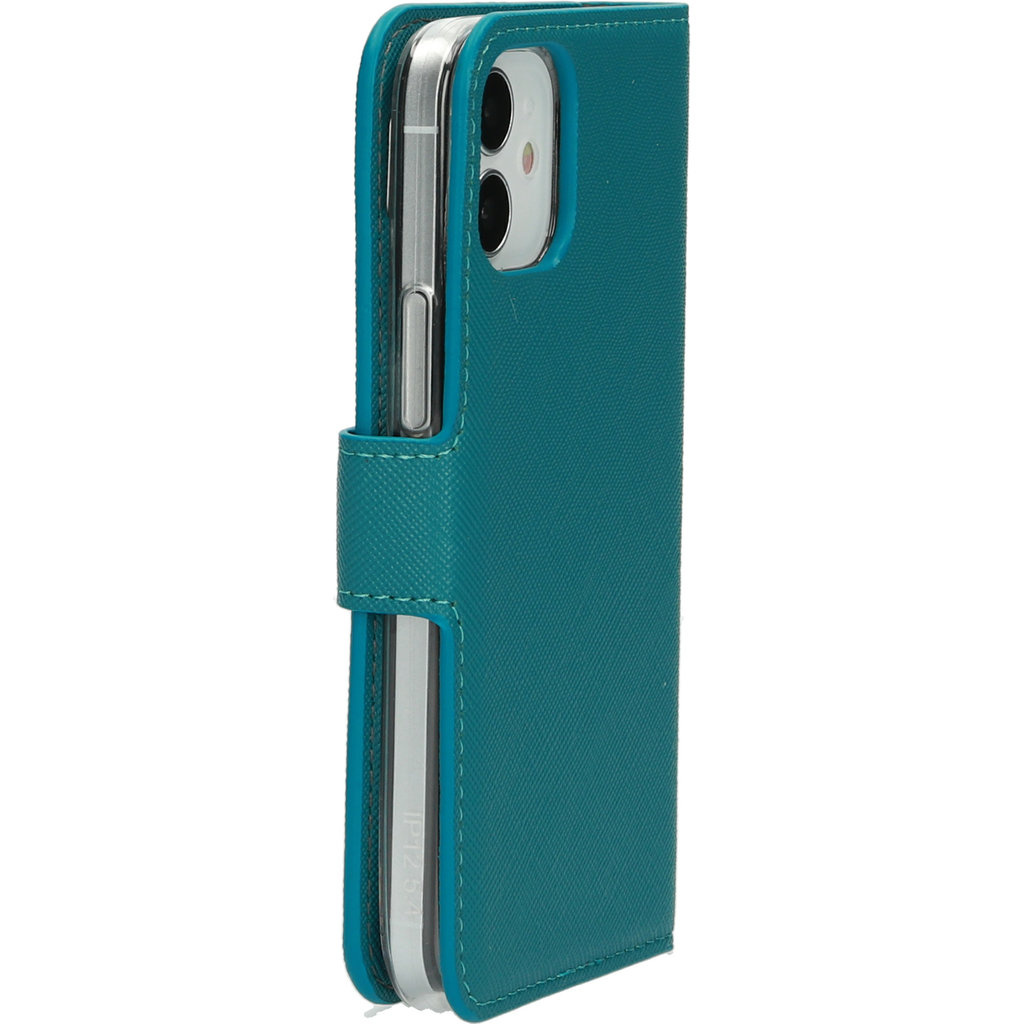 Mobiparts Mobiparts Saffiano Wallet Case voor Apple iPhone 12 Mini - Turquoise