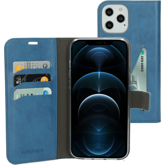 Mobiparts Mobiparts Classic Wallet Case voor iPhone 12 Pro Max - Staalblauw