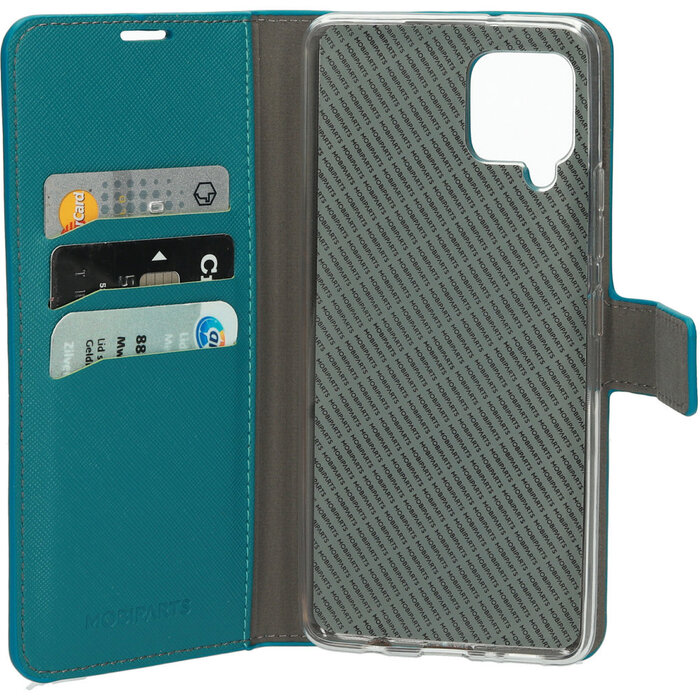Mobiparts Mobiparts Saffiano Wallet Case voor Samsung Galaxy A42 - Turquoise