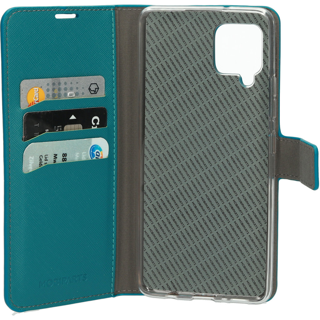 Mobiparts Mobiparts Saffiano Wallet Case voor Samsung Galaxy A42 - Turquoise