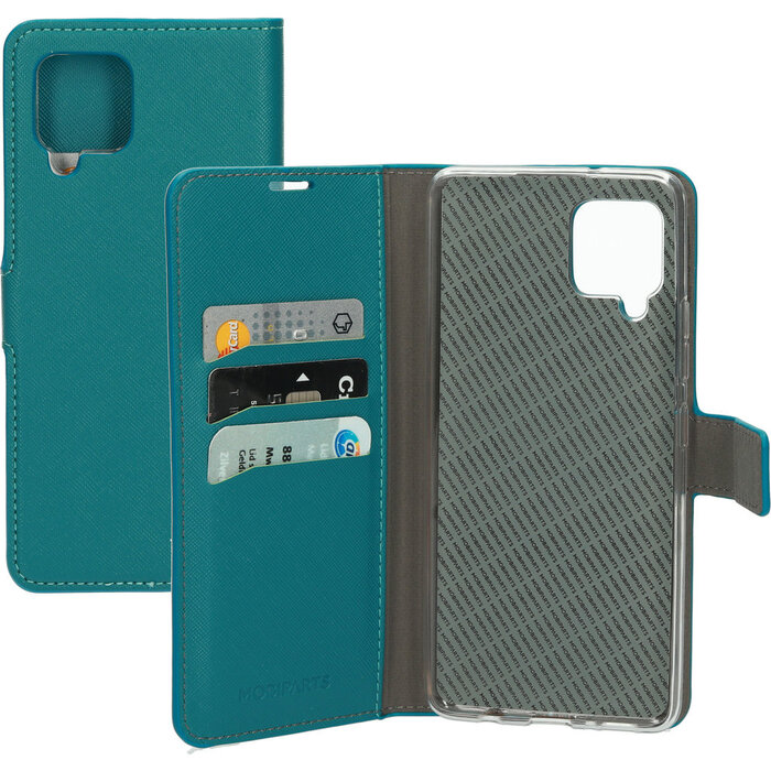 Mobiparts Mobiparts Saffiano Wallet Case voor Samsung Galaxy A42 - Turquoise