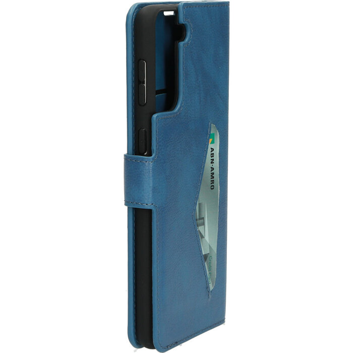 Mobiparts Mobiparts Classic Wallet Case voor Samsung Galaxy S21 Plus - Staalblauw