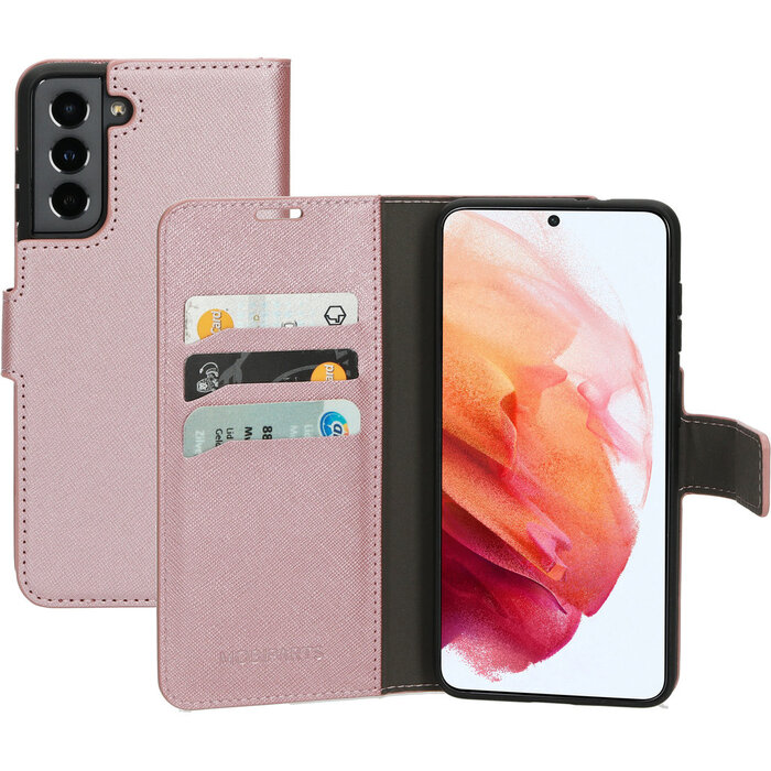 Mobiparts Mobiparts Saffiano Wallet Case voor Samsung Galaxy S21 - Roze