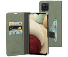 Mobiparts Mobiparts Classic Wallet Case voor Samsung Galaxy A12 - Stone Green