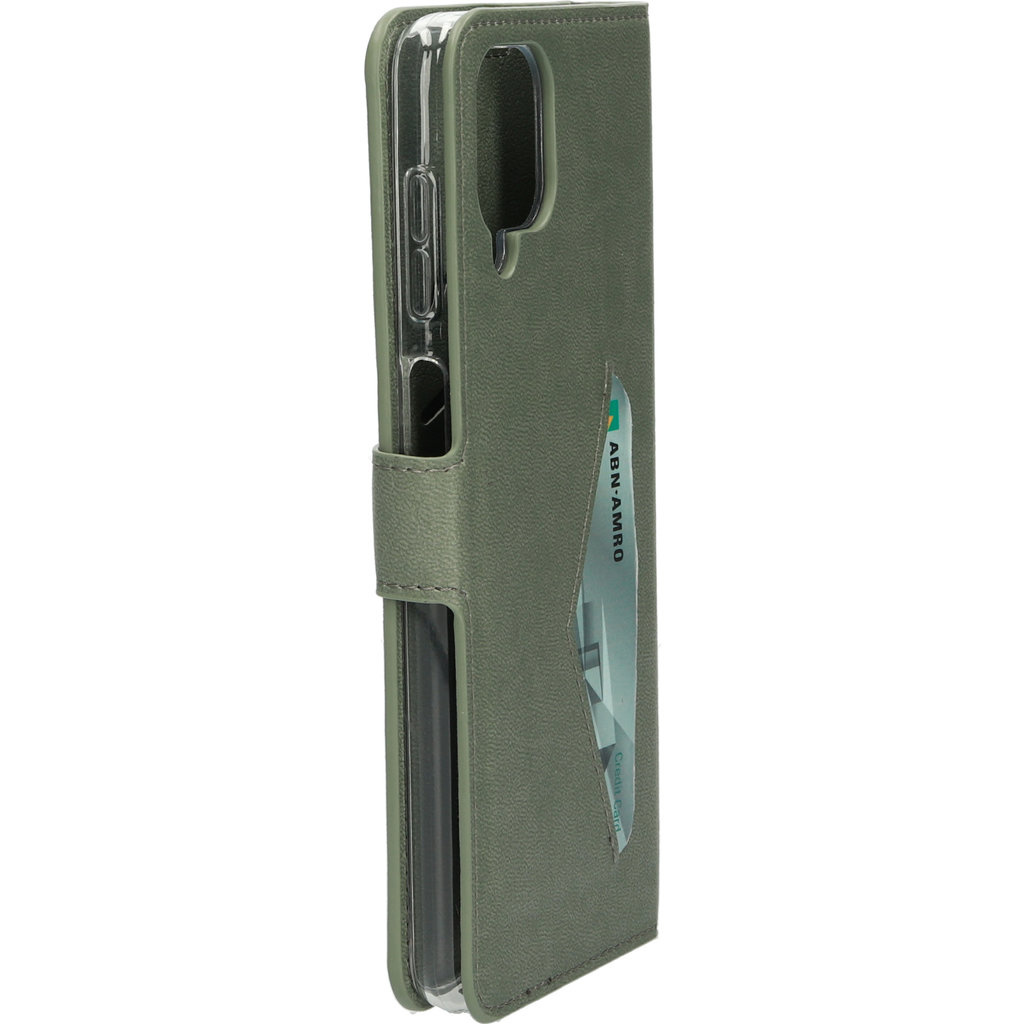 Mobiparts Mobiparts Classic Wallet Case voor Samsung Galaxy A12 - Stone Green
