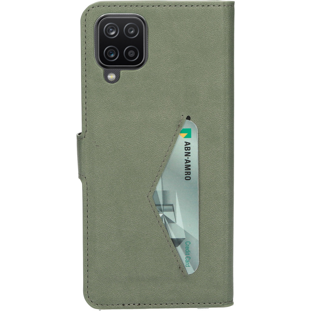 Mobiparts Mobiparts Classic Wallet Case voor Samsung Galaxy A12 - Stone Green