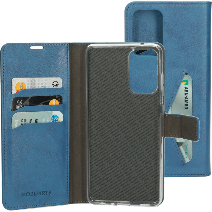 Mobiparts Mobiparts Classic Wallet Case voor Samsung Galaxy A72 - Staalblauw