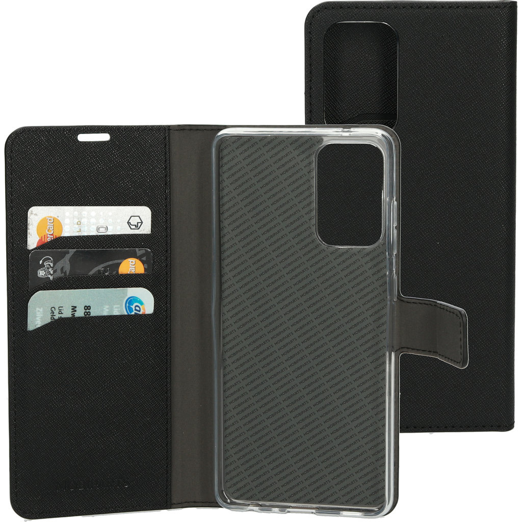 Mobiparts Mobiparts Saffiano Wallet Case voor Samsung Galaxy A72 (4G/5G) - Zwart