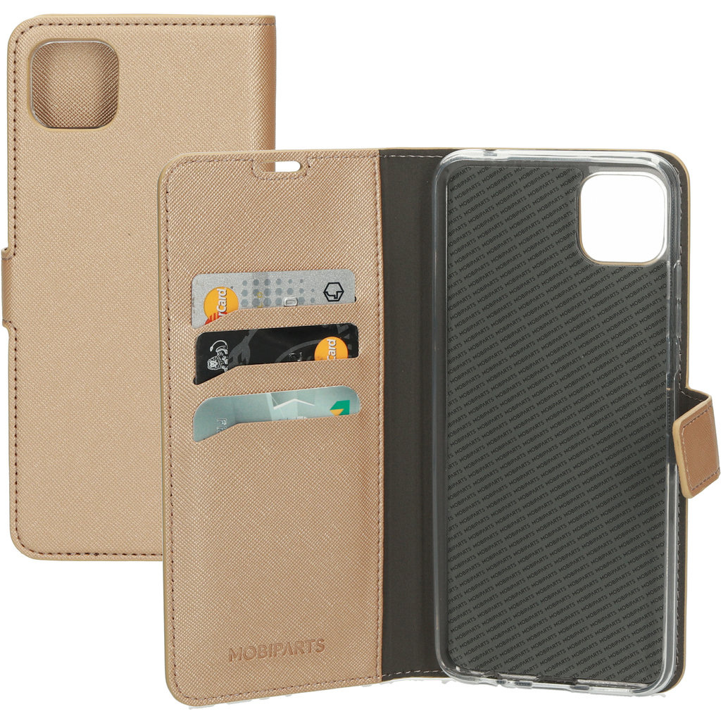 Mobiparts Mobiparts Saffiano Wallet Case voor Samsung Galaxy A22 5G - Koper