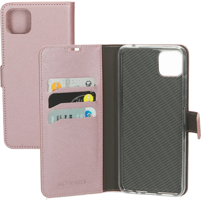 Mobiparts Mobiparts Saffiano Wallet Case Samsung Galaxy A22 5G (2021) Pink