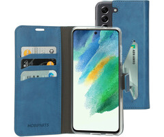 Mobiparts Mobiparts Classic Wallet Case voor Samsung Galaxy S21 FE - Steel Blue