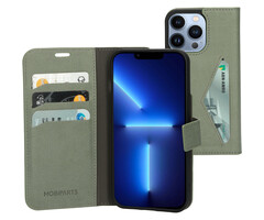 Mobiparts Mobiparts Classic Wallet Case voor Apple iPhone 13 Pro - Stone Green