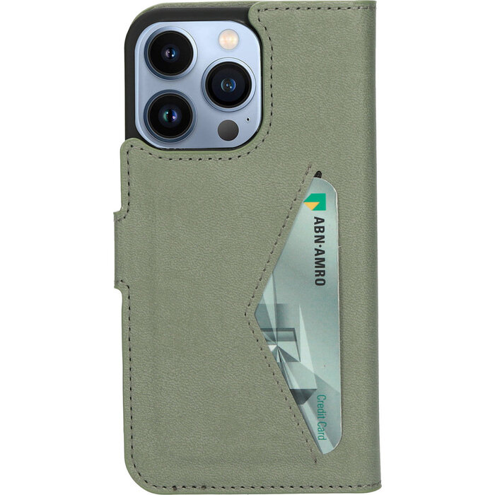 Mobiparts Mobiparts Classic Wallet Case voor Apple iPhone 13 Pro - Stone Green