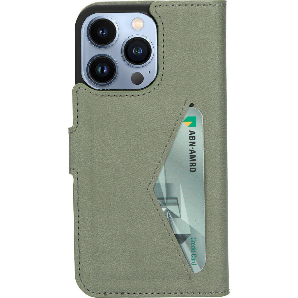 Mobiparts Mobiparts Classic Wallet Case voor Apple iPhone 13 Pro - Stone Green