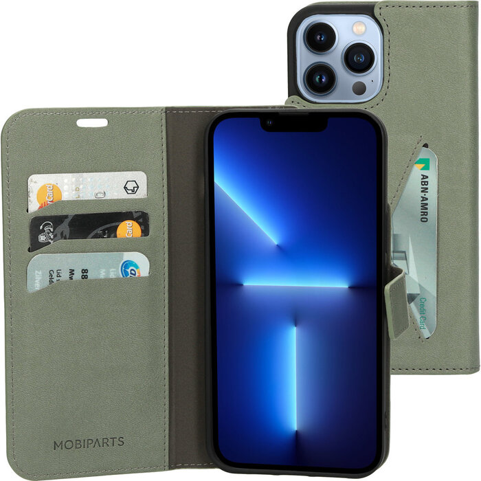 Mobiparts Mobiparts Classic Wallet Case Apple iPhone 13 Pro Max Stone Green