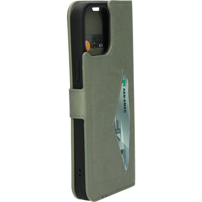 Mobiparts Mobiparts Classic Wallet Case Apple iPhone 13 Pro Max Stone Green
