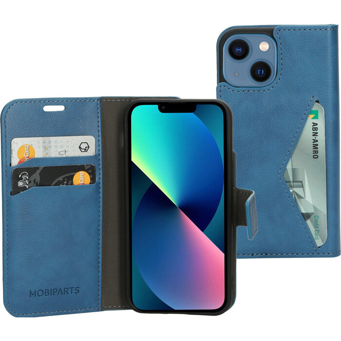 Mobiparts Mobiparts Classic Wallet Case voor iPhone 13 Mini - Steel Blue